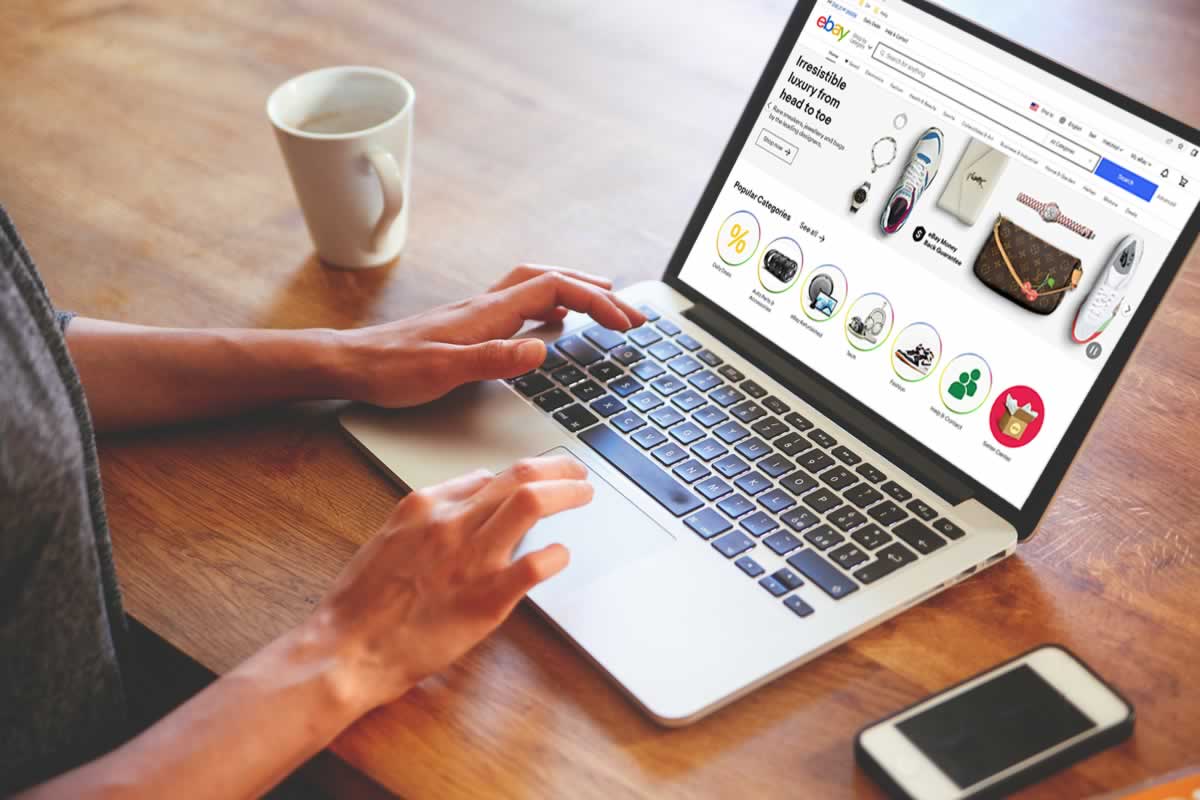 eBay integration on a desktop.